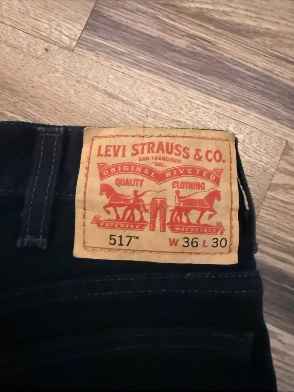 Levi's Men's Black 517 36x30 Classic Straight Jeans